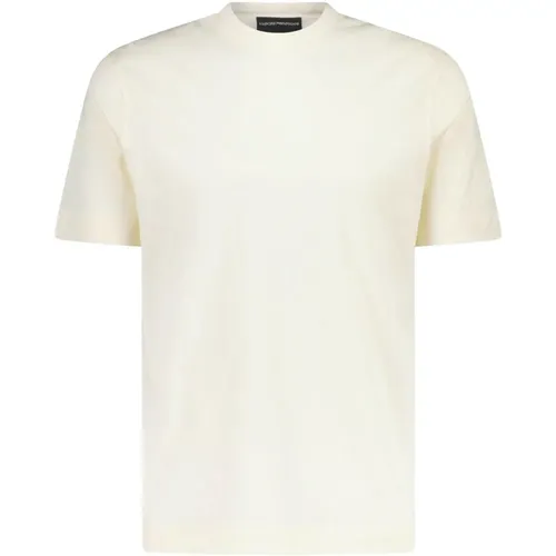 T-Shirt mit Logo Muster , Herren, Größe: L - Emporio Armani - Modalova