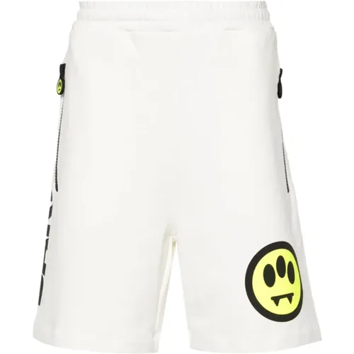 Weiße Shorts mit Motivdruck , Herren, Größe: M - Barrow - Modalova