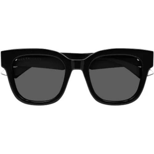 Schwarz Graue Runde Sonnenbrille - Gucci - Modalova