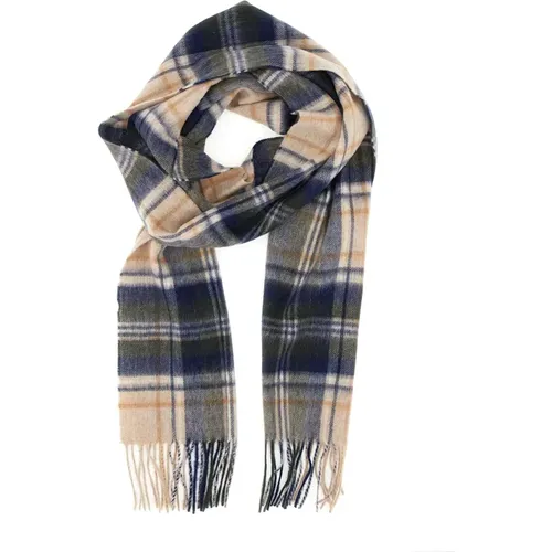 Tartan Wool Cashmere Scarf Fringed , male, Sizes: ONE SIZE - Barbour - Modalova