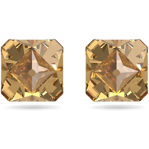 Chroma Pyramid Earrings Yellow Gold , female, Sizes: ONE SIZE - Swarovski - Modalova