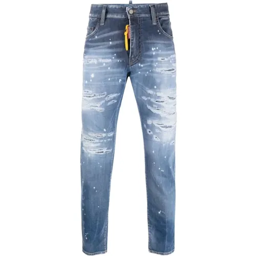 Distressed Slim-fit Jeans , male, Sizes: 4XL, M, S, L - Dsquared2 - Modalova