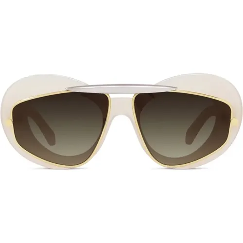 Double Frame Sonnenbrille mit braunen Verlaufsgläsern - Loewe - Modalova