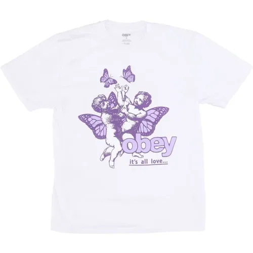 Cherubs Love Print T-Shirt Weiß - Obey - Modalova