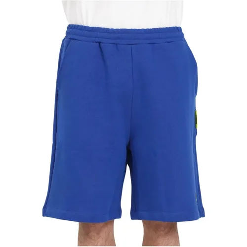 Blaue Shorts mit Spiegel-Logo - Barrow - Modalova