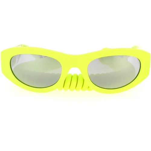 Rubber Sunglasses with Mirrored Grey Lenses , unisex, Sizes: 54 MM - Dolce & Gabbana - Modalova