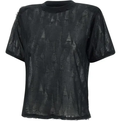 Schwarzes T-Shirt mit Rips IRO - IRO - Modalova