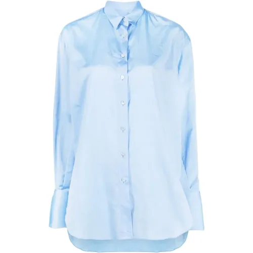 Klare Blaue Napoli Hemden , Damen, Größe: M - Finamore - Modalova