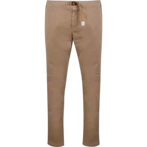 Cotton Twill Pants , male, Sizes: S - White Sand - Modalova