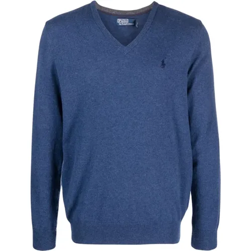 Herrenbekleidung Sweatshirts Blau Aw23 , Herren, Größe: L - Ralph Lauren - Modalova