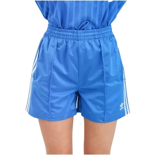 Firebird Blau und Weiß Shorts , Damen, Größe: M - adidas Originals - Modalova