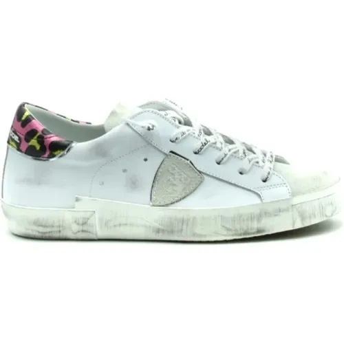 Leather Sneakers for Fashion-Forward Women , female, Sizes: 7 UK - Philippe Model - Modalova