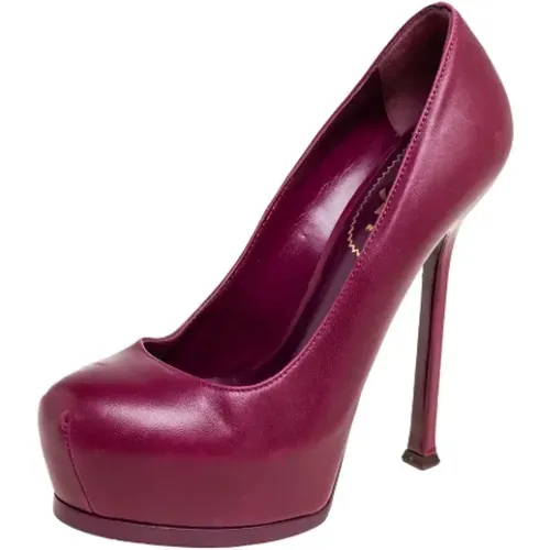 Pre-owned Leather heels , female, Sizes: 2 1/2 UK - Yves Saint Laurent Vintage - Modalova