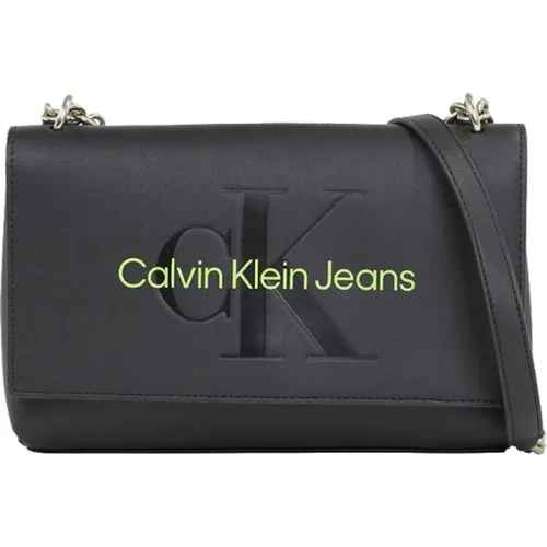 Schwarze Schultertasche Elegant Praktisch Multicolor , Damen, Größe: ONE Size - Calvin Klein - Modalova