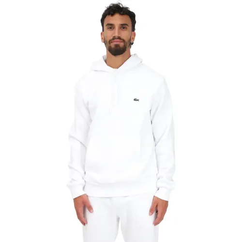 Weiße Kapuzenpullover - Stilvoll und Bequem , Herren, Größe: XS - Lacoste - Modalova