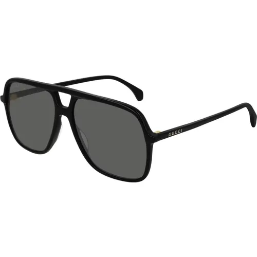 Schwarze/Graue Sonnenbrille,Schwarze Sonnenbrille Gg0545S - Gucci - Modalova