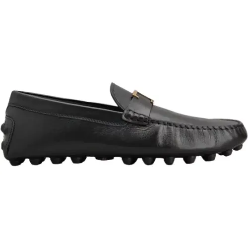 Gommino Bubble Leather Flat Shoes , male, Sizes: 7 UK, 7 1/2 UK - TOD'S - Modalova