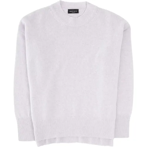 Split Roundneck Sweater , Herren, Größe: XS - Roberto Collina - Modalova