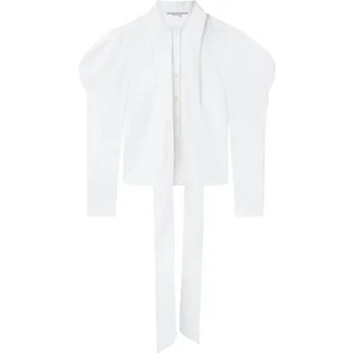 Cotton Shirt with Lavallière Collar , female, Sizes: XS - Stella Mccartney - Modalova