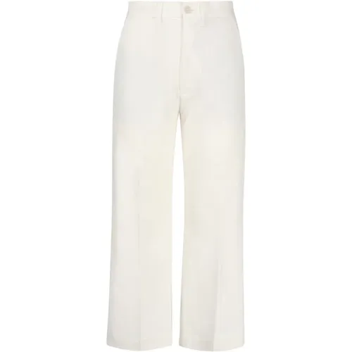 Hochtaillierte Flare Crop Hose , Damen, Größe: XS - Polo Ralph Lauren - Modalova