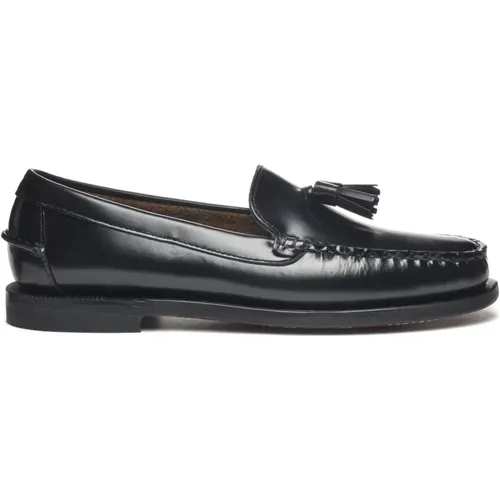 Schwarze flache Schuhe , Damen, Größe: 38 EU - Sebago - Modalova