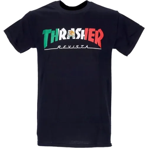 Schwarzes Herren Tee mit individuellem Logo , unisex, Größe: S - Thrasher - Modalova