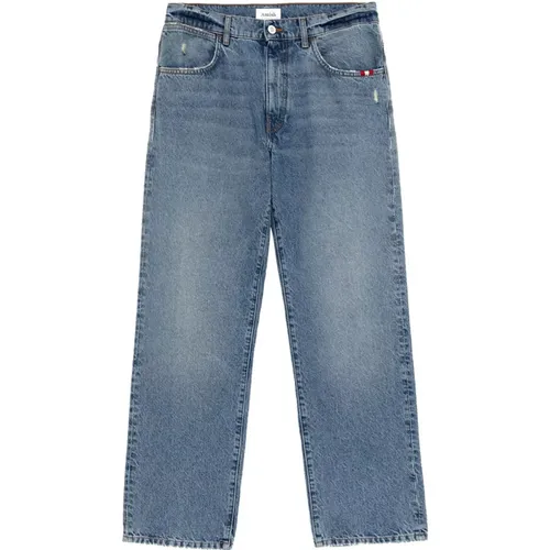 Vintage Denim Straight Fit Jeans , male, Sizes: W31, W32, W29, W28, W30, W33 - Amish - Modalova