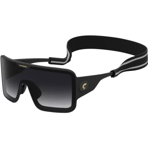 Matt Schwarze Sonnenbrille mit Dunkelgrauen Gläsern - Carrera - Modalova