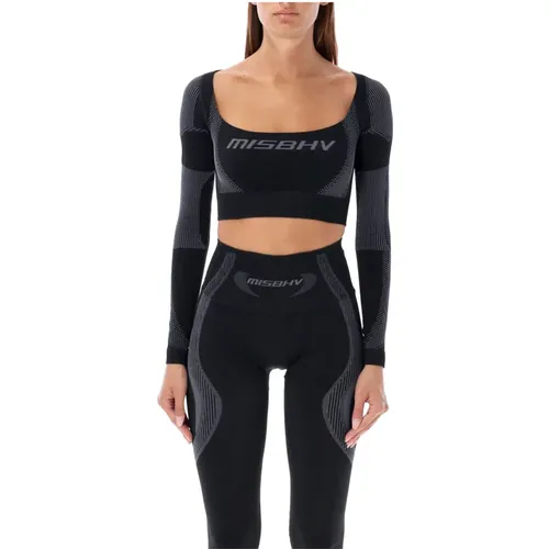 Schwarzes Aktives Crop Top Aw24 , Damen, Größe: M - MISBHV - Modalova