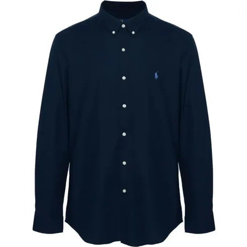 Blaues Polo-Shirt mit gesticktem Pony-Logo , Herren, Größe: XL - Ralph Lauren - Modalova