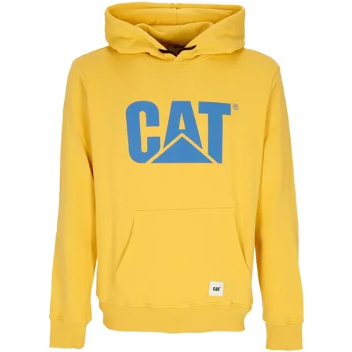 Gelbes Logo Hoodie mit Katze , Herren, Größe: M - CAT - Modalova