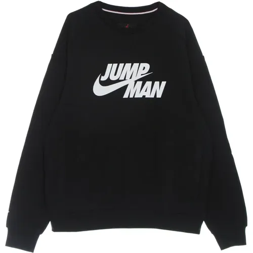 Fleece Crew Neck Sweatshirt Schwarz , Herren, Größe: M - Jordan - Modalova