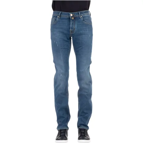 Comfortable and Elastic Italian Denim Jeans , male, Sizes: W30, W37 - Jacob Cohën - Modalova