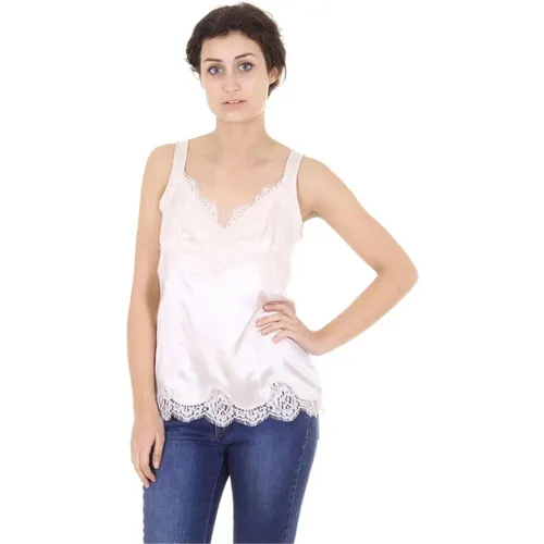 Silk Cotton Blend Ladies Top , female, Sizes: L - Dolce & Gabbana - Modalova