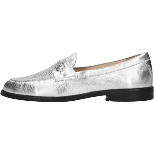 Silberne Lederloafers B01004 , Damen, Größe: 37 EU - Inuovo - Modalova