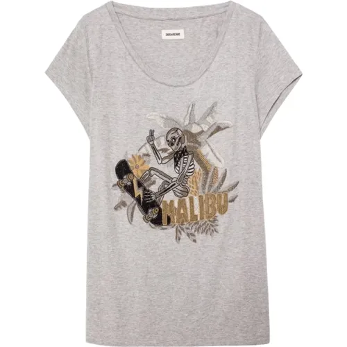 Meryl Skeleton T-Shirt - Stilvolles Damenoberteil , Damen, Größe: S - Zadig & Voltaire - Modalova