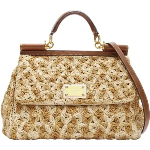 Pre-owned Raffia crossbody-bags , female, Sizes: ONE SIZE - Dolce & Gabbana Pre-owned - Modalova