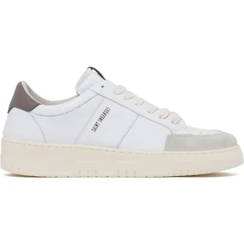 And Ash Grey Leather Sneakers , male, Sizes: 10 UK, 11 UK, 6 UK, 9 UK, 8 UK, 7 UK - Saint Sneakers - Modalova