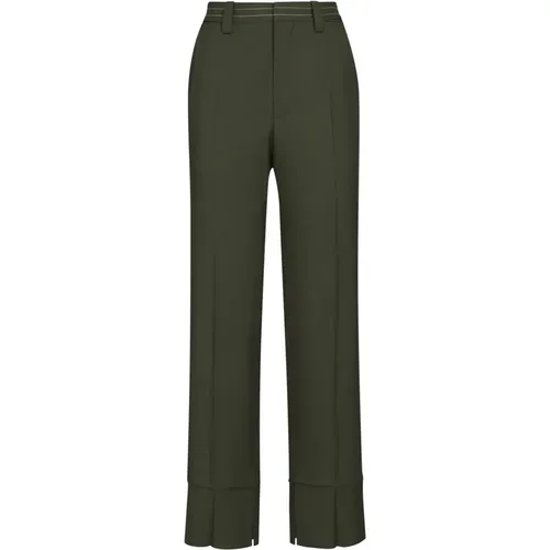 Straight Leg Wool Pants , female, Sizes: S - Marni - Modalova