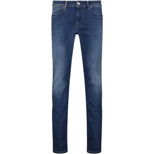 Blaue Slim Fit Jeans mit Reißverschlusstasche , Herren, Größe: W36 - Re-Hash - Modalova