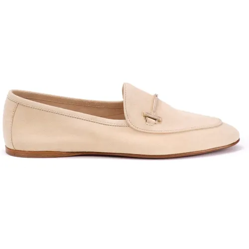 Wildleder Loafer mit individuellem Horsebit , Damen, Größe: 39 1/2 EU - Testoni - Modalova