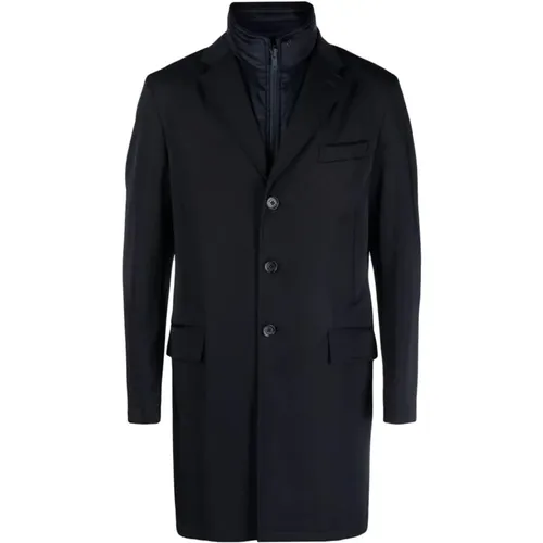 Double Coat with Stretch and Water-Repellent , male, Sizes: L, 2XL, XL - Fay - Modalova