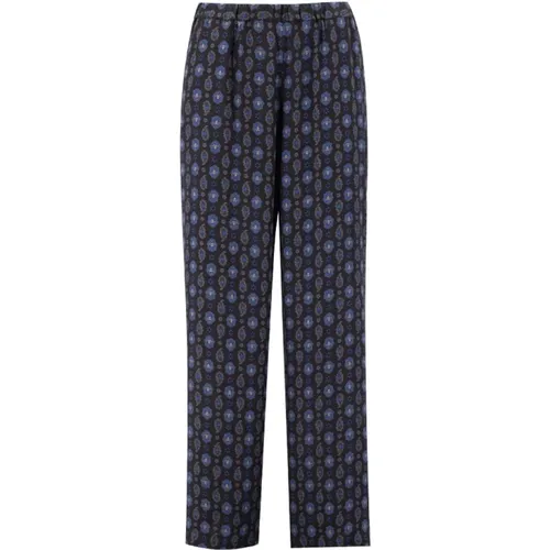 Pyjama Print Leather Trousers , female, Sizes: S, XS, M - Aspesi - Modalova