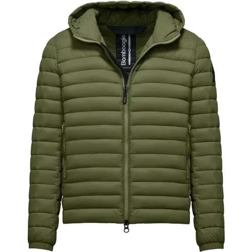 Nylon Down Jacket with Hood , male, Sizes: S, XL, 2XL, L - BomBoogie - Modalova