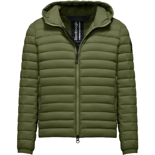 Nylon Down Jacket with Hood , male, Sizes: S, XL, L - BomBoogie - Modalova