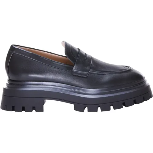 Schwarze flache Schuhe mit Gummisohle , Damen, Größe: 40 1/2 EU - Stuart Weitzman - Modalova