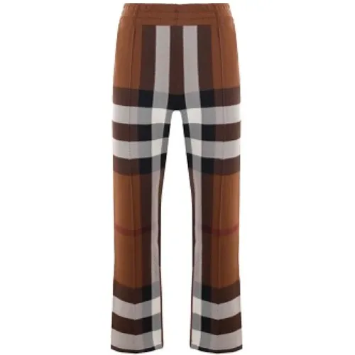 Wide Leg Checkered Trousers , male, Sizes: S - Burberry - Modalova