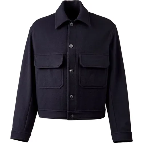 Wool Shirt Jacket Royale , male, Sizes: S, L - Hogan - Modalova