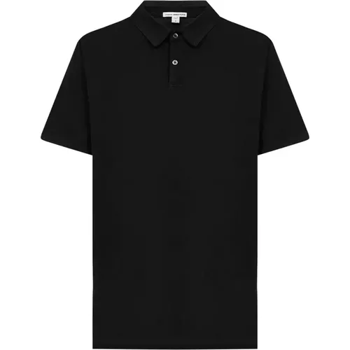 Schwarzes Polo Herrenbekleidung , Herren, Größe: XL - James Perse - Modalova