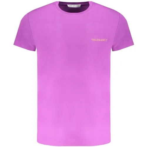 Baumwoll T-Shirt mit Logo-Druck - Trussardi - Modalova